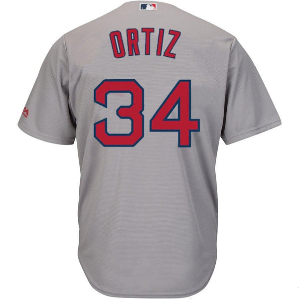 David Ortiz Boston Red Sox Majestic Cool Base Player Jersey - Gray 2019