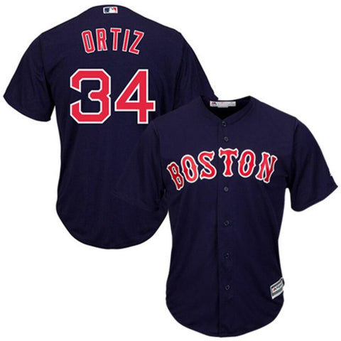 David Ortiz Boston Red Sox Majestic Cool Base Player Jersey - Navy 2019