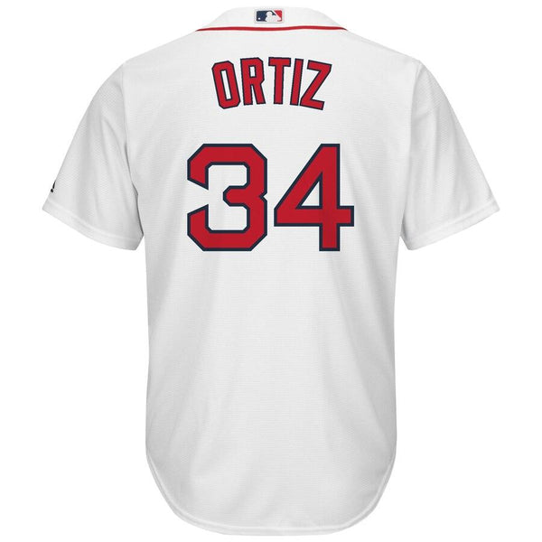 David Ortiz Boston Red Sox Majestic Home Official Cool Base Player Jersey - White 2019