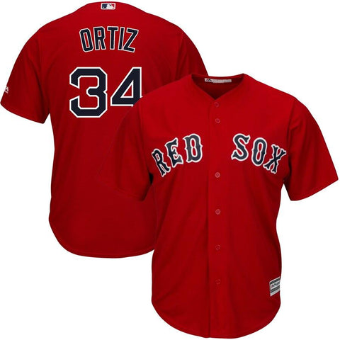 David Ortiz Boston Red Sox Majestic Official Cool Base Player Jersey - Scarlet 2019