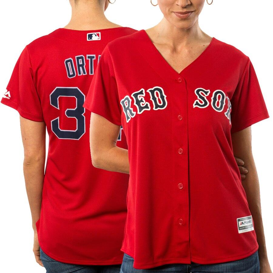 David Ortiz Boston Red Sox Majestic Women's Cool Base Player Jersey - Scarlet 2019