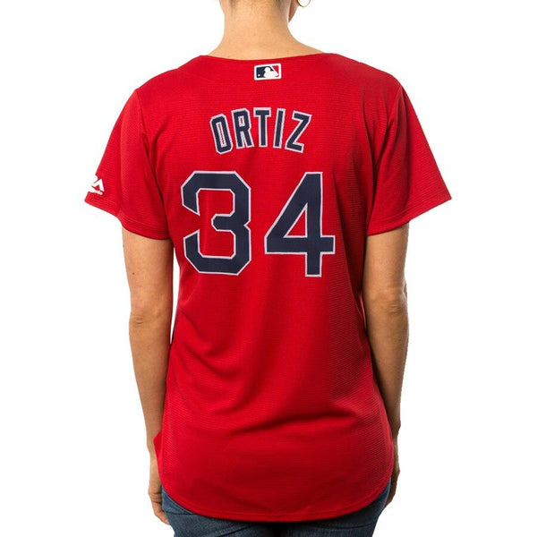 David Ortiz Boston Red Sox Majestic Women's Cool Base Player Jersey - Scarlet 2019