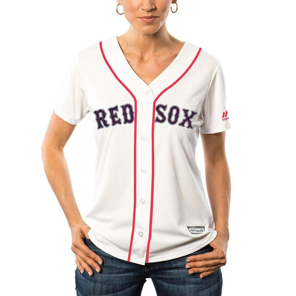David Ortiz Boston Red Sox Majestic Women's Fashion Stars &amp; Stripes Cool Base Player Jersey - White 2019