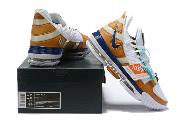 Nike Lebron XVI 16 SB White Brown Sneaker Shoes Sale Men Size 7-13
