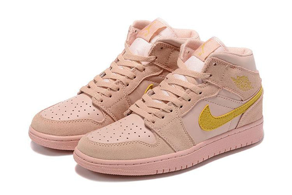 Nike Air Jordan 1 Mid 'Coral Gold' Sneaker Shoes Sale Men Size 7-12