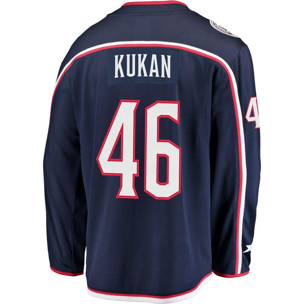 Dean Kukan Columbus Blue Jackets Breakaway Jersey – Navy 2019