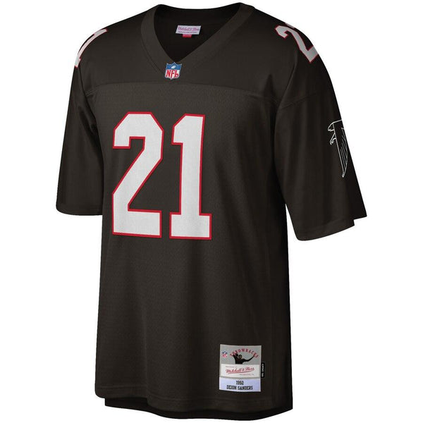 Deion Sanders Atlanta Falcons Mitchell &amp; Ness 1992 Retired Player Vintage Replica Jersey - Black 2019