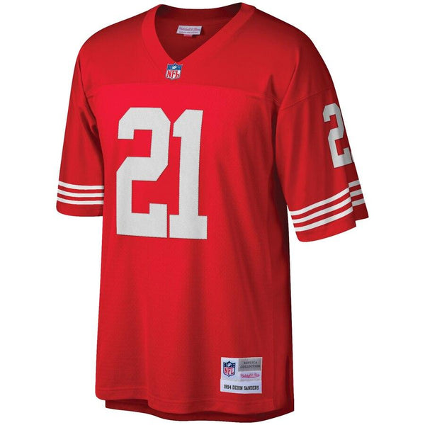 Deion Sanders San Francisco 49ers Mitchell &amp; Ness Retired Player Vintage Replica Jersey - Scarlet 2019