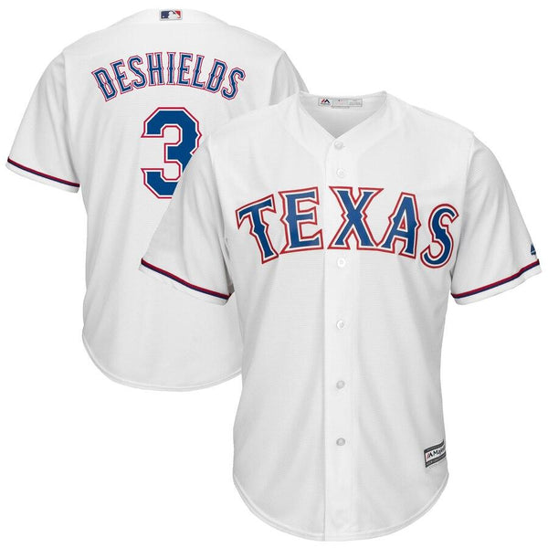Delino DeShields Texas Rangers Majestic Cool Base Home Player Jersey - White 2019