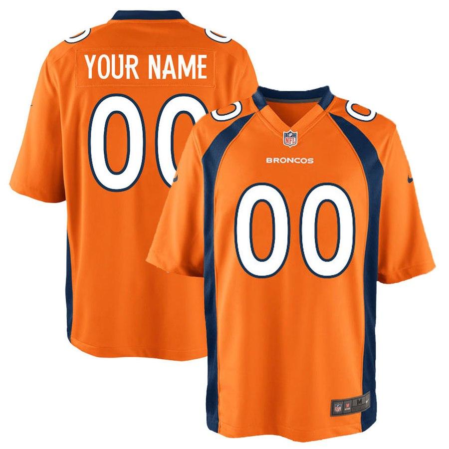 Denver Broncos Custom Game Jersey - Orange 2019