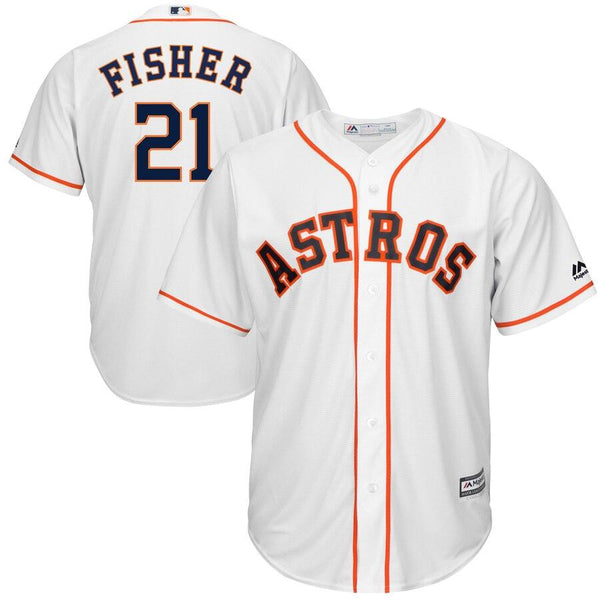 Derek Fisher Houston Astros Majestic Home Cool Base Player Jersey - White 2019