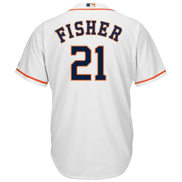 Derek Fisher Houston Astros Majestic Home Cool Base Player Jersey - White 2019