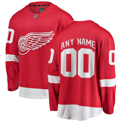 Detroit Red Wings Home Breakaway Custom Jersey - Red 2019