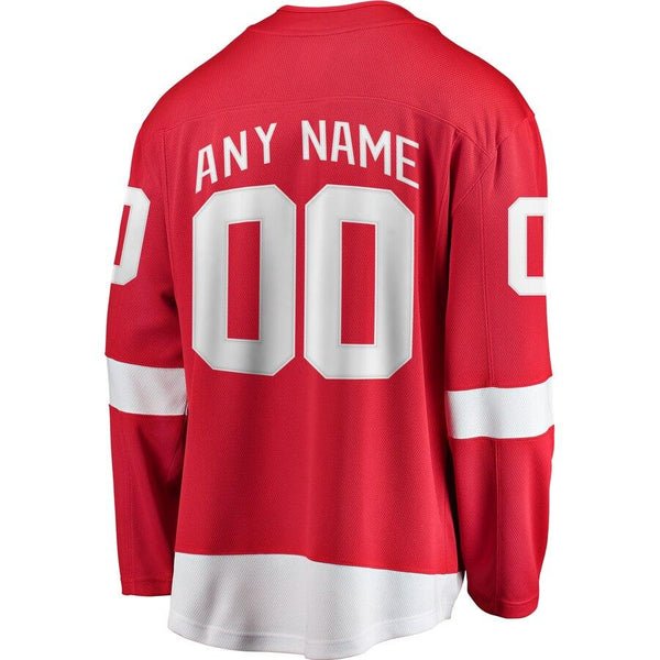 Detroit Red Wings Home Breakaway Custom Jersey - Red 2019