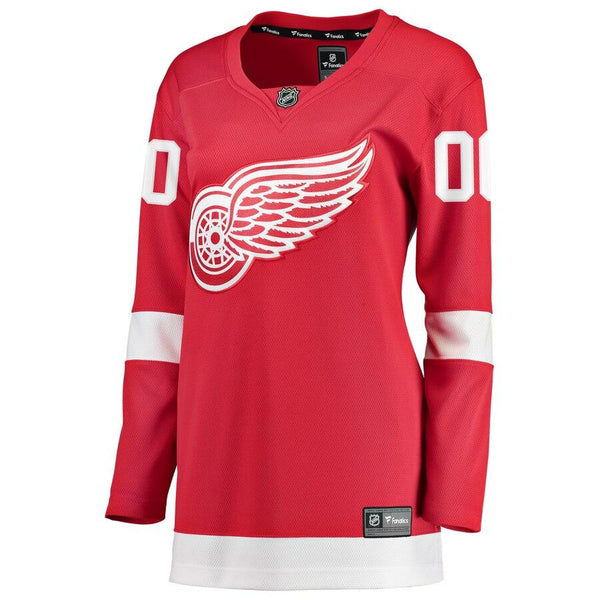 Detroit Red Wings Women's Home Breakaway Custom Jersey - Red 2019