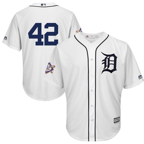 Detroit Tigers Majestic 2019 Jackie Robinson Day Official Cool Base Jersey – White 2019