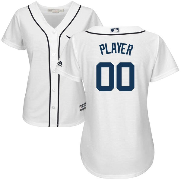 Detroit Tigers Majestic Women's Home Cool Base Custom Jersey – White 2019