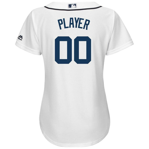 Detroit Tigers Majestic Women's Home Cool Base Custom Jersey – White 2019