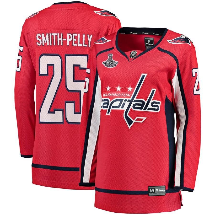 Devante Smith-Pelly Washington Capitals Women's Stanley Cup Champions Home Breakaway Player Jersey – Red 2019