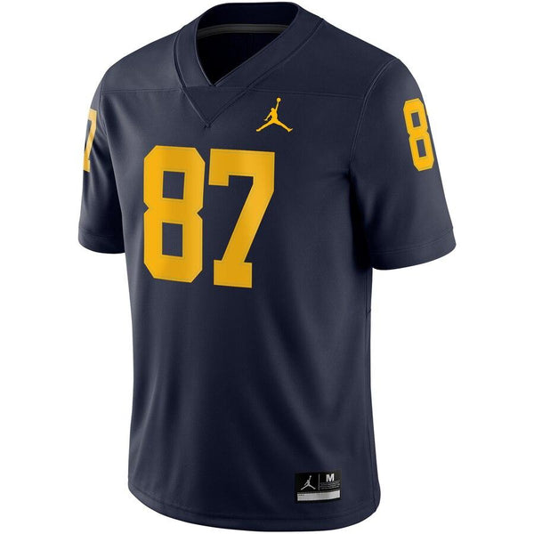 Devin Funchess Michigan Wolverines Jordan Brand Game Jersey – Navy 2019