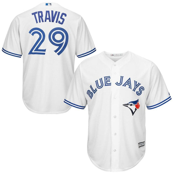 Devon Travis Toronto Blue Jays Majestic Cool Base Player Jersey - White 2019