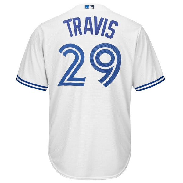 Devon Travis Toronto Blue Jays Majestic Cool Base Player Jersey - White 2019