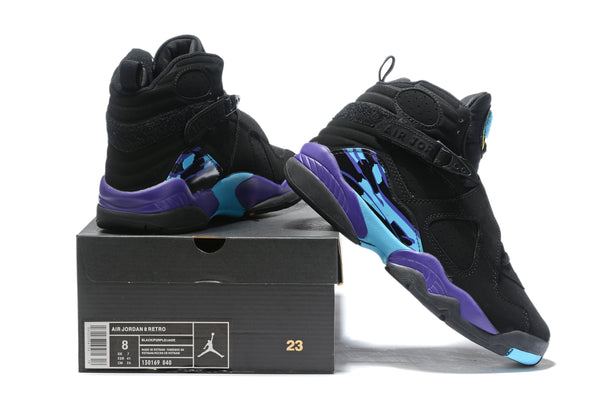 Air Jordan 8 Retro 'Aqua' 2015 Black Sneaker Shoes Sale Men Size 8-13