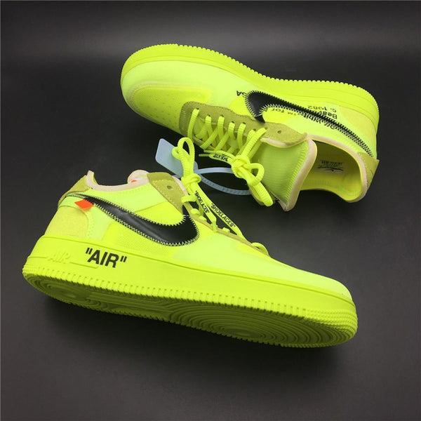 Nike OFF-WHITE VOLT X AIR FORCE 1 Shoes Basketball Men Size US 7, 8, 8.5, 9, 10, 11, 12, 13