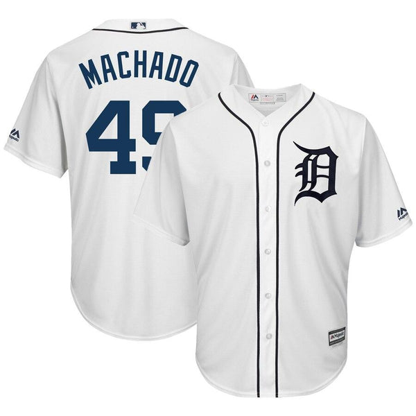 Dixon Machado Detroit Tigers Majestic Home Cool Base Player Jersey – White 2019