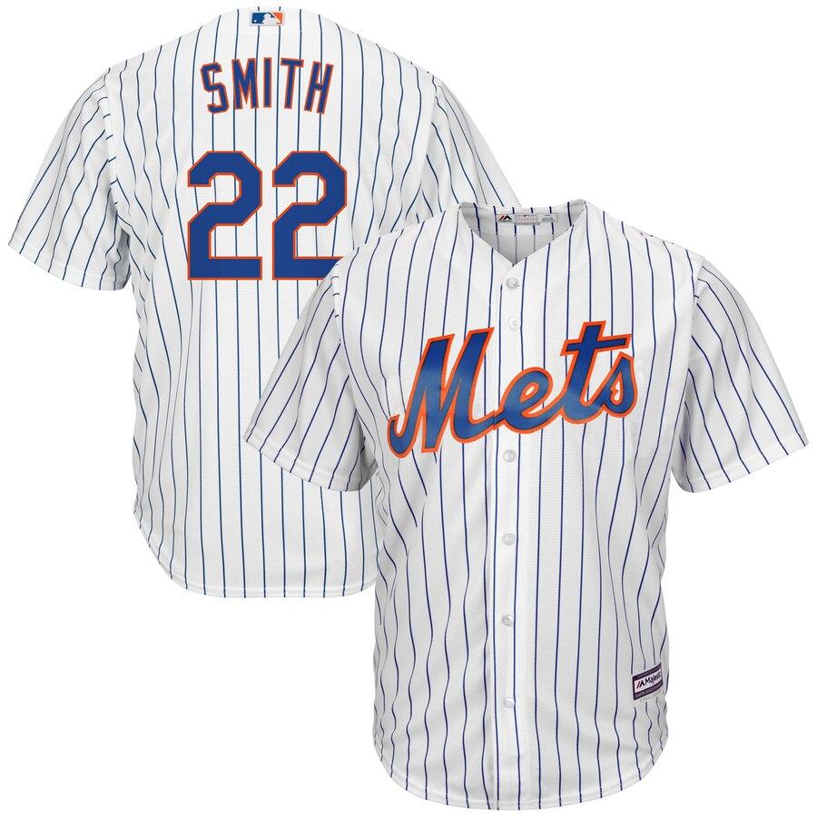 Dominic Smith New York Mets Majestic Cool Base Player Jersey – White 2019