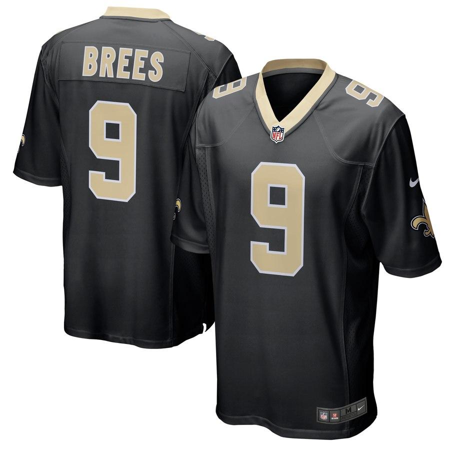 Drew Brees New Orleans Saints Team Color Game Jersey – Black 2019