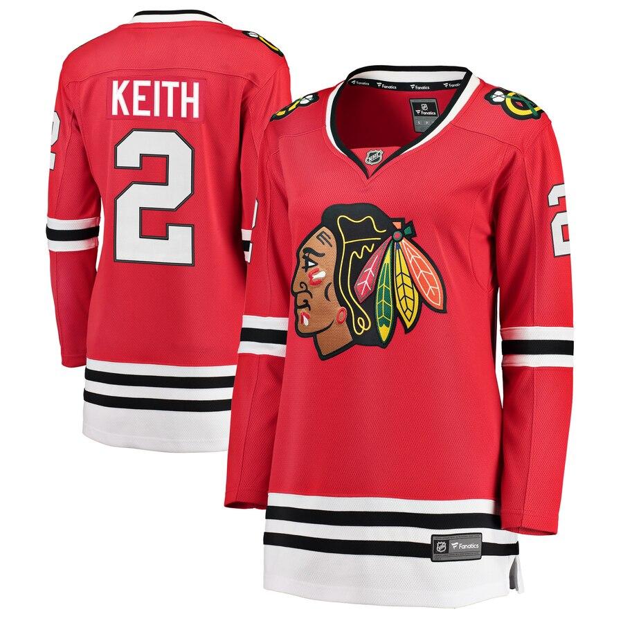 Duncan Keith Chicago Blackhawks Women's Home Breakaway Player Jersey - Red 2019