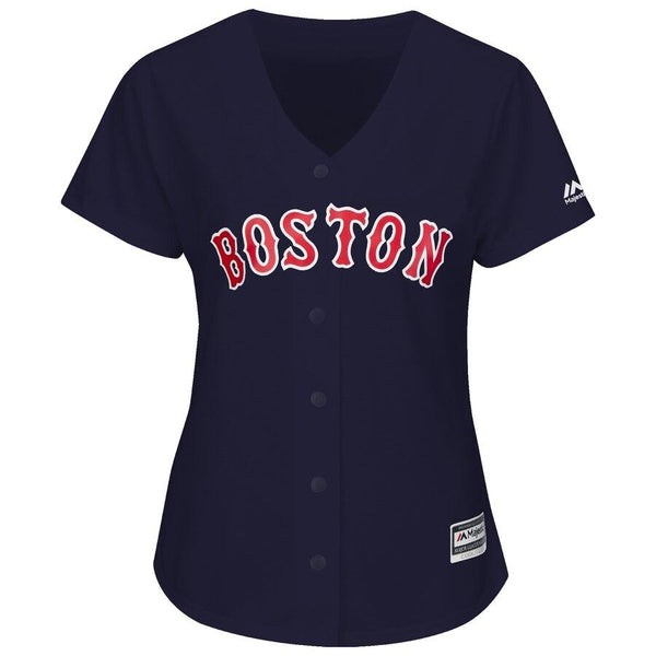 Dustin Pedroia Boston Red Sox Majestic Women's Alternate Cool Base Replica Player Jersey - Navy 2019