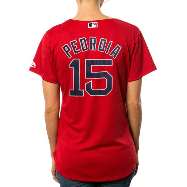 Dustin Pedroia Boston Red Sox Majestic Women's Cool Base Player Jersey - Scarlet 2019