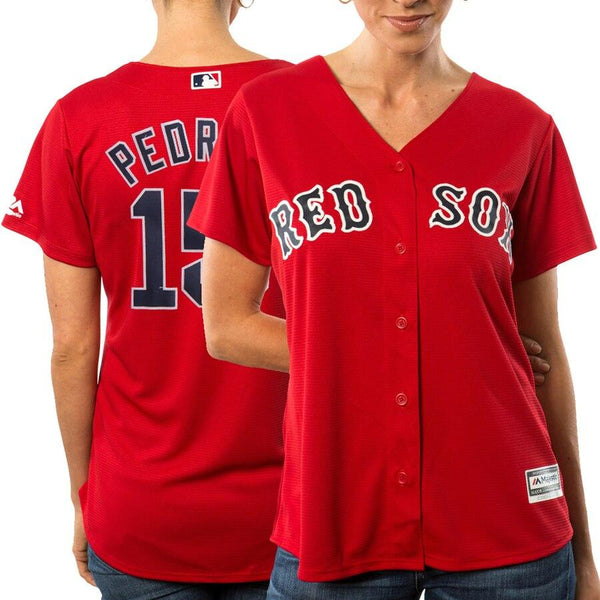 Dustin Pedroia Boston Red Sox Majestic Women's Cool Base Player Jersey - Scarlet 2019