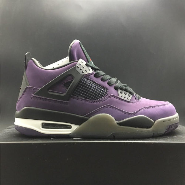 Nike Air Jordan 4 Retro Travis Scott Purple Dynasty Var Red Black Men Shoes Sale Size US 7, 8, 8.5, 9, 10, 11, 12, 13