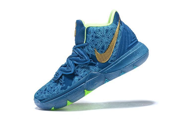 Kyrie 5 Navy Gold Basketball Shoes Men Sale Size US 7,8,8.5,9.5,10,11,12