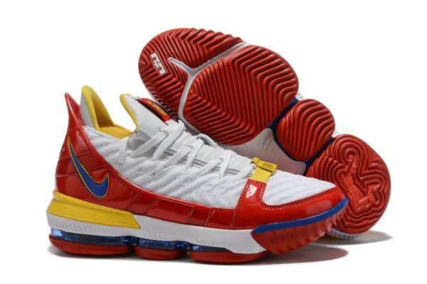 Nike Lebron XVI 16 SB White Red Yellow Sneaker Shoes Sale Men Size 7-13