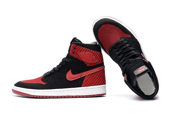 Nike Air Jordan 1 High Retro Flyknit Red Shoes Basketball Men Size US 7 - 13