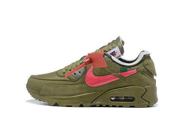 OFF-WHITE x Nike Air Max 90 'Olive' Shoes Sneaker Sale Men Size US 7, 8, 8.5, 9, 10, 11