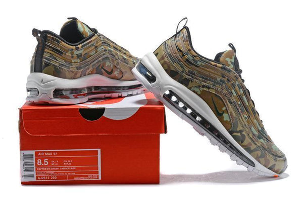 Nike Air Max 97 Camouplage Coffe Green Shoes Sale Size US 7, 8, 8.5, 9, 10, 11