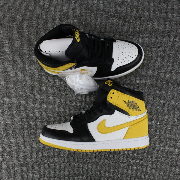 Nike Air Jordan 1 High Retro OF 6 Ring White Black Yellow Shoes Basketball Men Size US 7 - 13