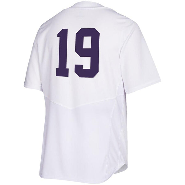 ECU Pirates Full Button Baseball Jersey - White 2019