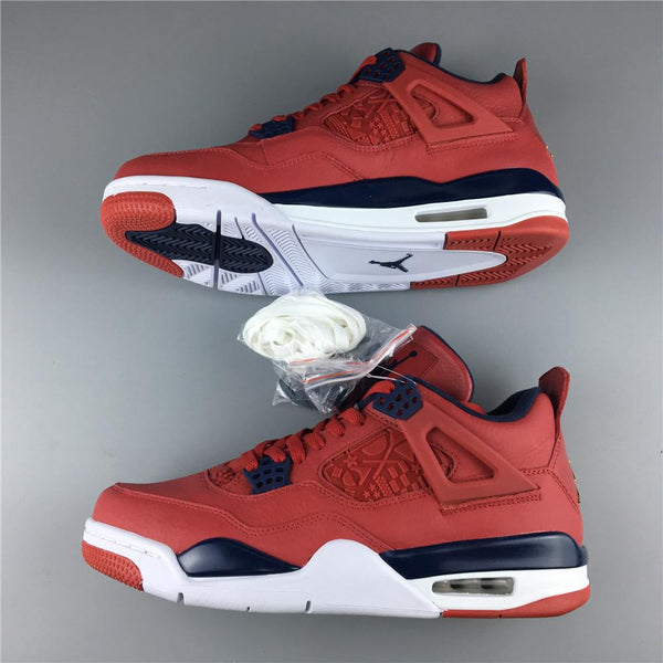Nike Air Jordan 4 Retro FIBA Gym Red Men Shoes Sale Size US 7, 8, 8.5, 9, 10, 11, 12, 13