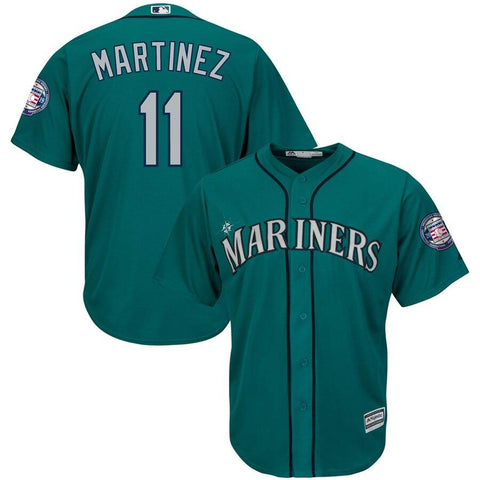 Edgar Martinez Seattle Mariners Majestic 2019 Hall of Fame Induction Cool Base Player Jersey - Alternate Northwest Green 2019