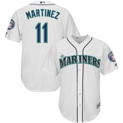 Edgar Martinez Seattle Mariners Majestic 2019 Hall of Fame Induction Cool Base Player Jersey - Home White 2019