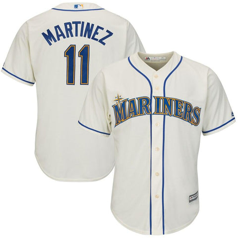 Edgar Martinez Seattle Mariners Majestic Alternate Official Cool Base Replica Player Jersey - Cream 2019