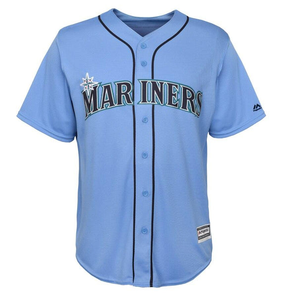 Edgar Martinez Seattle Mariners Majestic Official Cool Base Player Jersey - Light Blue 2019