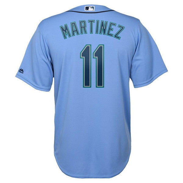 Edgar Martinez Seattle Mariners Majestic Official Cool Base Player Jersey - Light Blue 2019