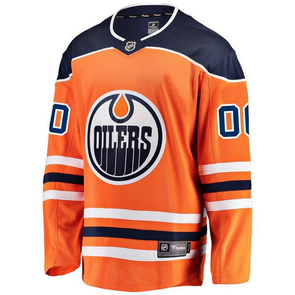 Edmonton Oilers Home Breakaway Custom Jersey - Orange 2019